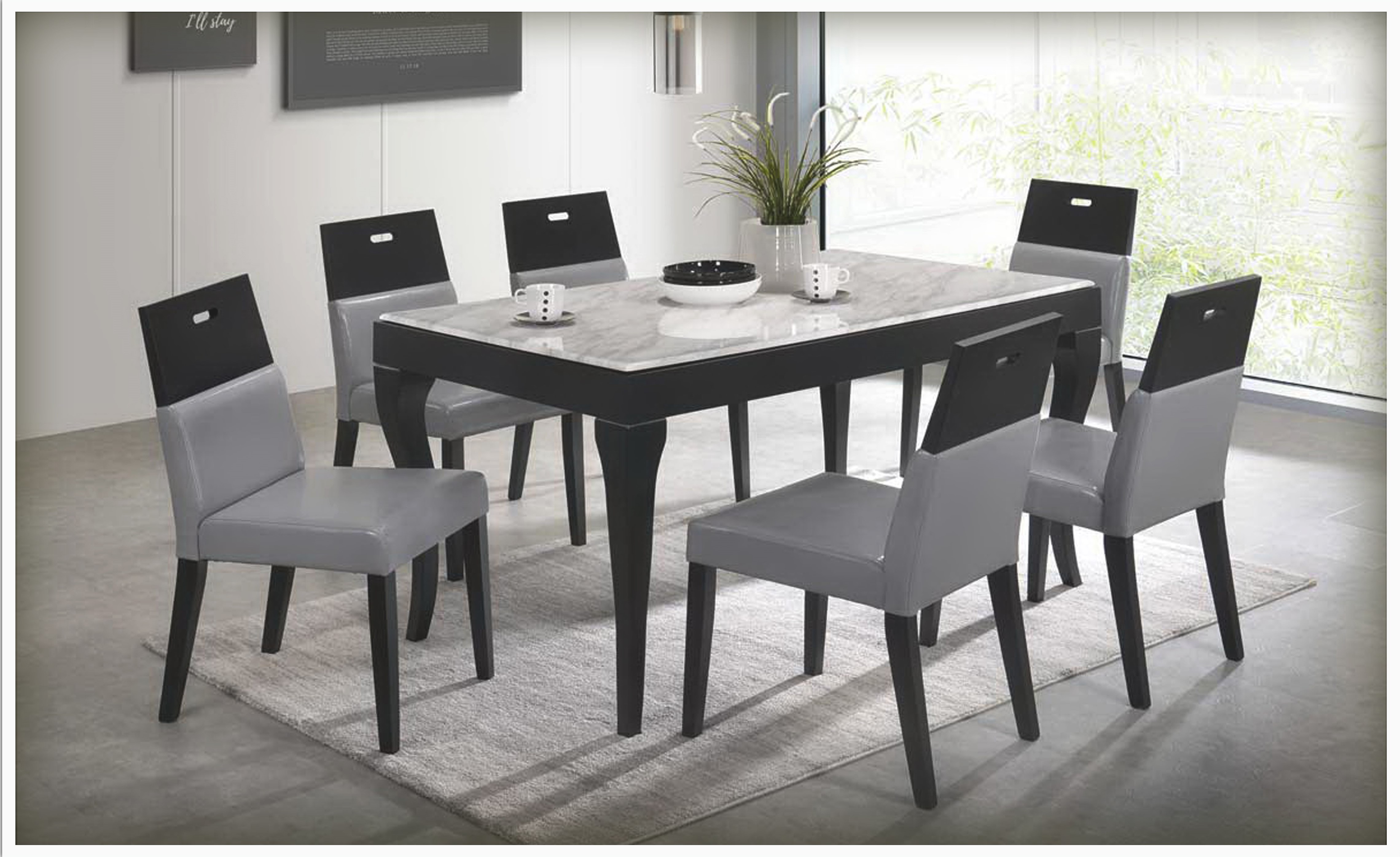 Dining table 6 chairs mod: 2509